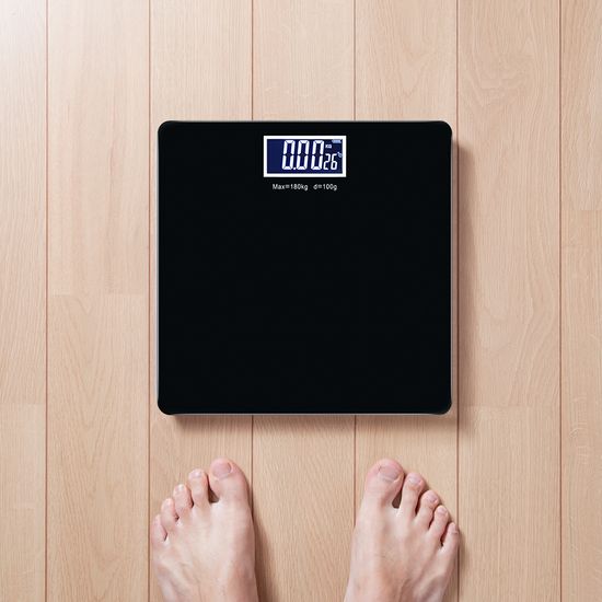 노바리빙 컬러 백라이트 사각 미니 체중계 LCD