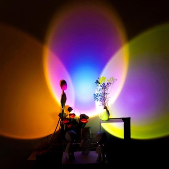 RGB LED 무선 충전식 로봇 조명 감성 무드등