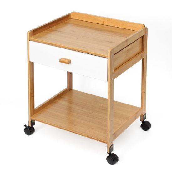 자연가구 대나무 이동식 협탁 공간 침대 소파옆서랍장