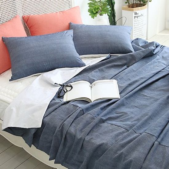 솔리드 선염면 홑겹이불 싱글 (Single)