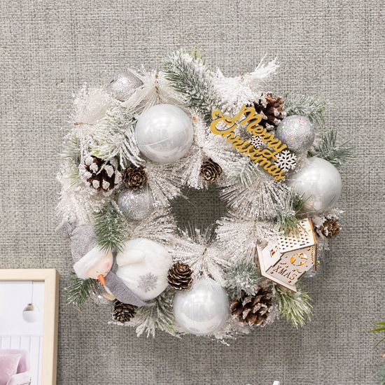 크리스마스 리스 벽장식 큐티 엔젤 하우스 30cm 소품