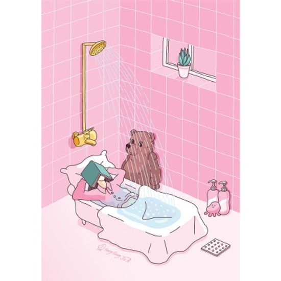 지치고 힘든 하루 / 일러스트 액자