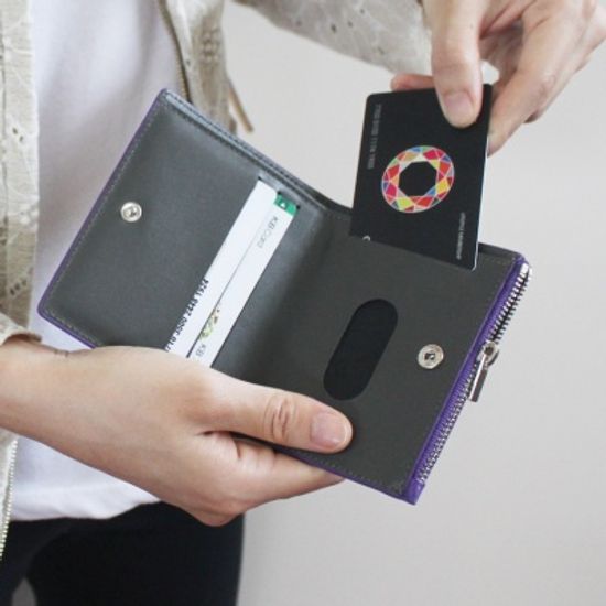 웍스 천연소가죽 남성 슬림 반지갑 GS905 블랙S
