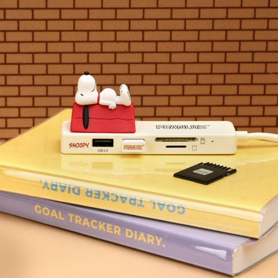피너츠 스누피 피규어 5in1 USB 멀티 허브 리더기