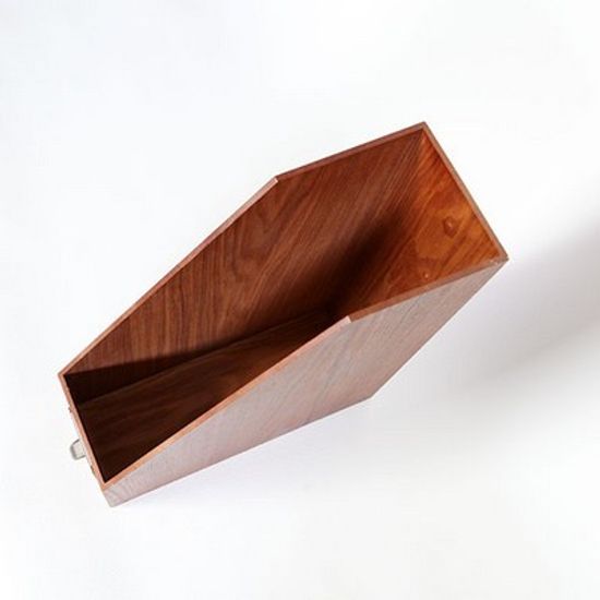 우드 화일 잡지 서류 보관함-웬지색