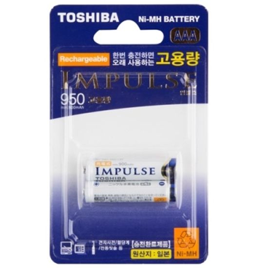 [도시바] 도시바충전지 AAA2P (900mAH) [팩/1] 302484