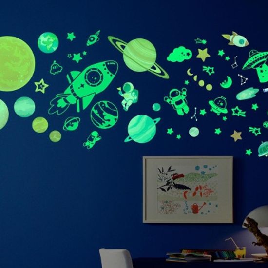 핑크풋 빅야광별스티커