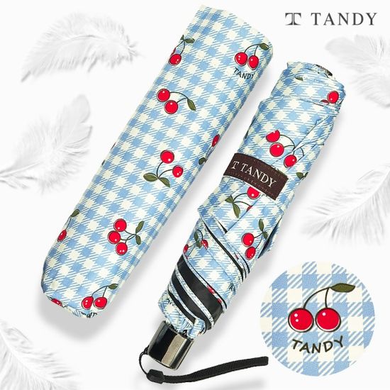 탠디 깅엄체리 3단 초경량 암막 우양산