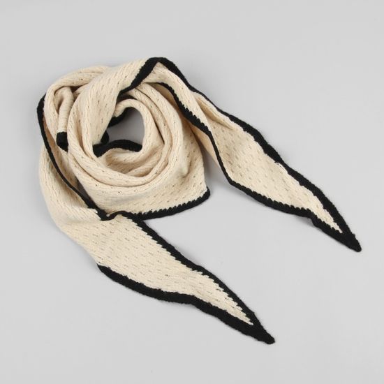 [베네]폭신 라인 마름모 머플러