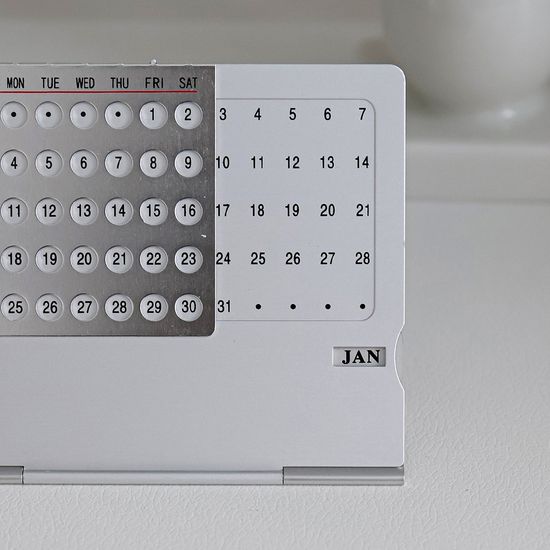 미니 데스크 책상 만년달력 알루미늄