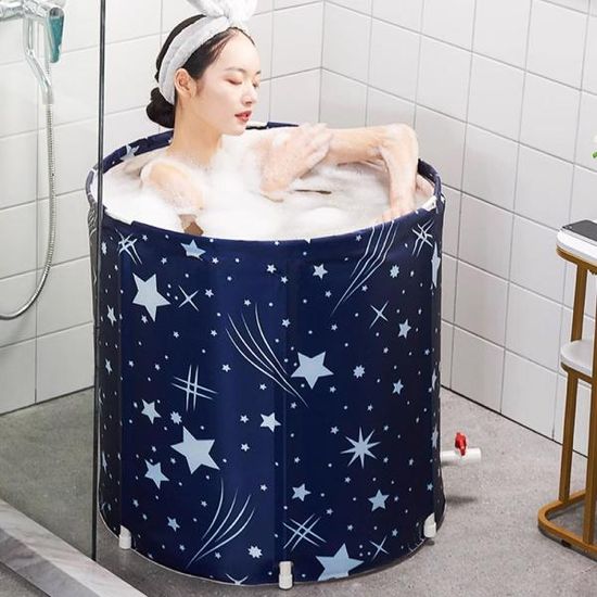 성인 접이식욕조 블루 1인욕조 반신욕기 사우나 L751