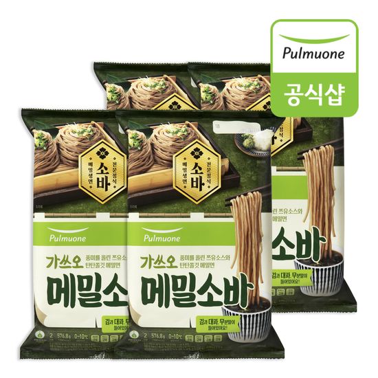 풀무원 가쓰오 메밀소바 576.8g(2인분) x 4봉