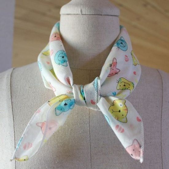 웃는 고양이 (손수건 스카프)