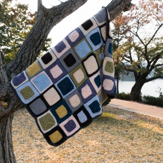 모던 프레임 블랭킷 - 코바늘키트(동영상 포함) 