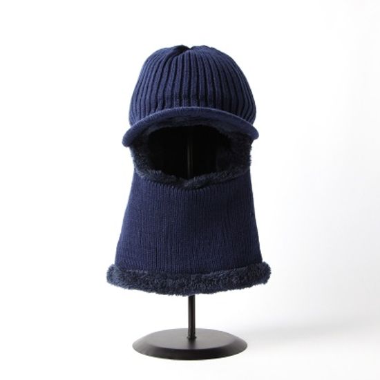브리드 넥워머 털모자(네이비)/겨울 방한모자