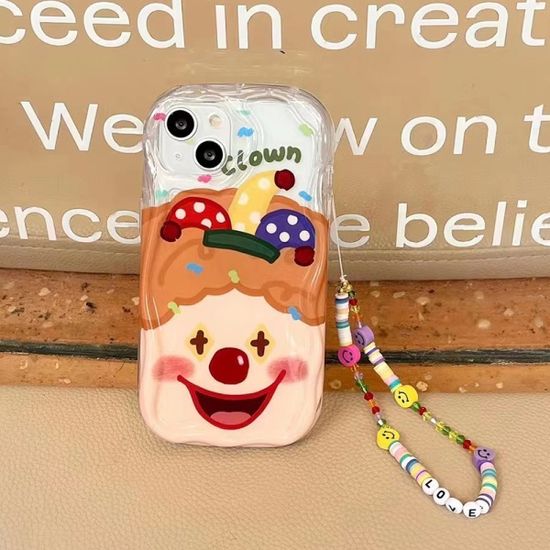 갤럭시 s23 22 21 A시리즈 광대 스마일 스트랩 케이스