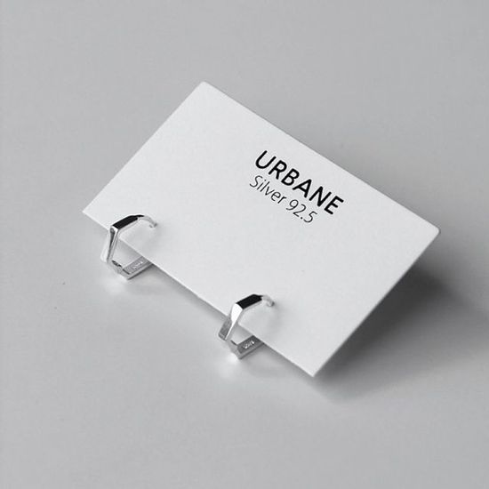 (Silver925) Hexagon one touch earring(WDC8EE9)