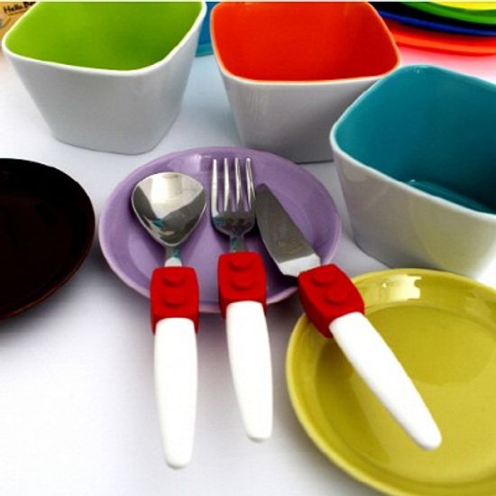 리바도시 트레빔비 클릭[레고] 유아용커트러리 3p셋트[레드]