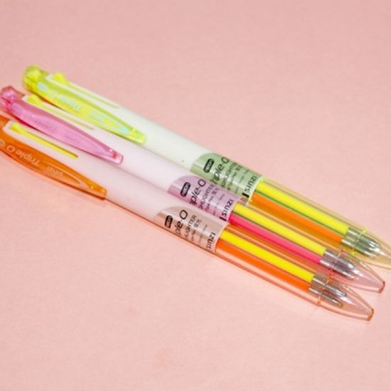 신지 네온 트리플오 3색 형광 다색펜 [00434117]