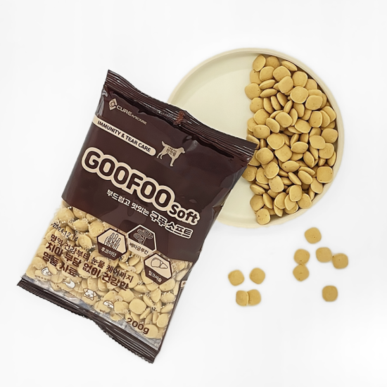 구푸소프트 노령견 노견 후코이단 눈물 면역 사료 1kg