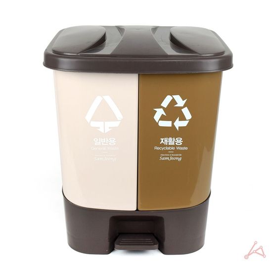 꿀생활 페달형분리수거쓰레기통20L(WC5AAEE)