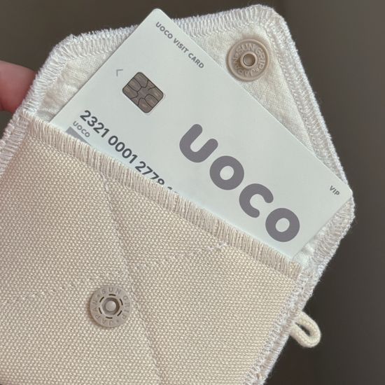 [유오코] 편지 카드지갑 [크림-아이보리]