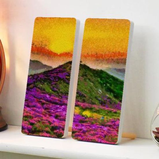 ig984-폼아크릴액자8CmX18CmX2ea_그림효과노을풍경02