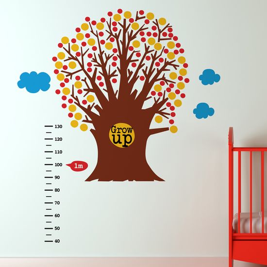 아기방벽지스티커 키재기나무 완-C타입