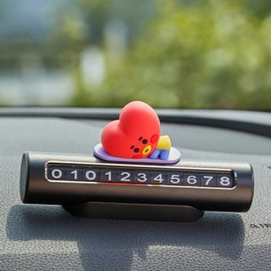 BT21 베이비 캐릭터 피규어 차량용 주차 번호판