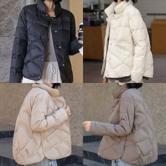 화이트 덕다운 여성경량패딩 가을 겨울 여성 패딩 점