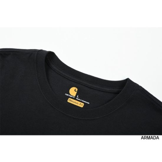 칼하트 K126 워크웨어 포켓 긴팔티 Black