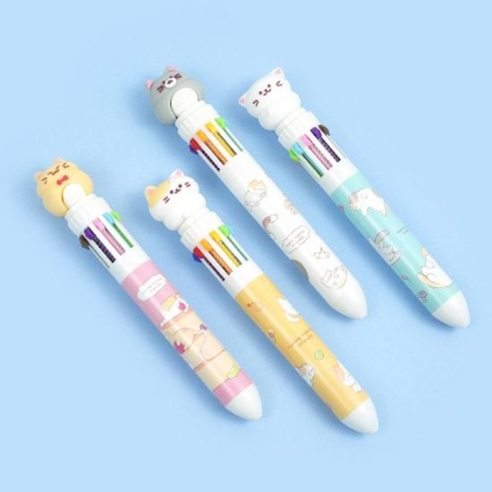 핑크풋 냥냥피규어10색볼펜