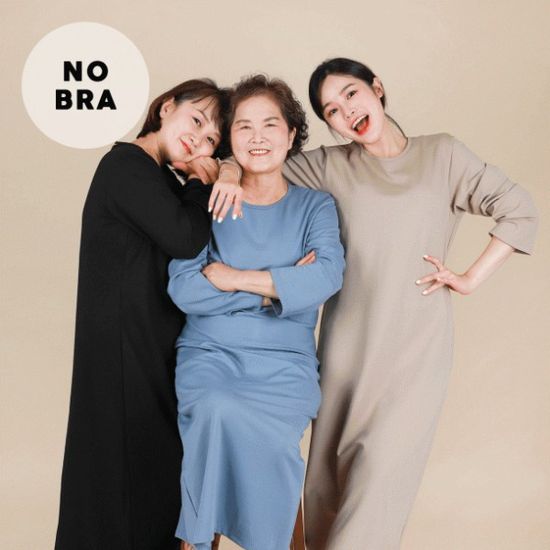 긴팔 이지 노브라 원피스 홈웨어 파자마 여자 잠옷 롱