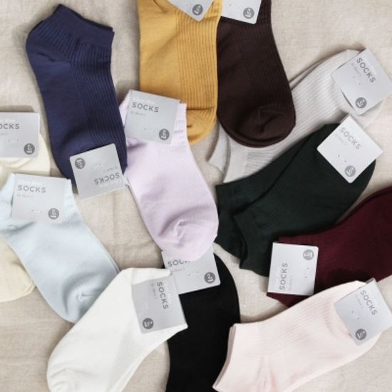 여성 베이직 앵클삭스 발목양말 12컬러