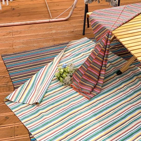 에스닉 스트라이프 캠핑 피크닉 매트-3컬러