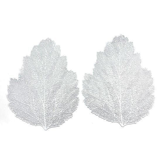 [쿠킹홈]테이블데코 나뭇잎 식탁매트 2p세트(실버)