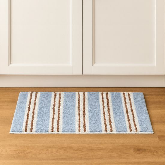 TGL 푹신한 스트라이프 욕실 발매트