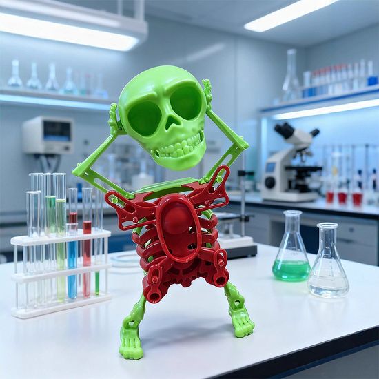 춤추는 댄싱 태엽 야광 해골 뮤직 파티 소품 피젯토이