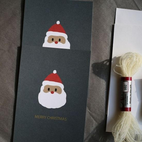 해피산타 크리스마스 카드 2장 세트  : 디자인 엽서