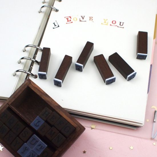 레트로 알파벳 스탬프 다꾸용품 대문자 소문자