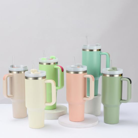 손잡이 빨대 텀블러 1L 40oz 스텐 보온보냉병 R157-O