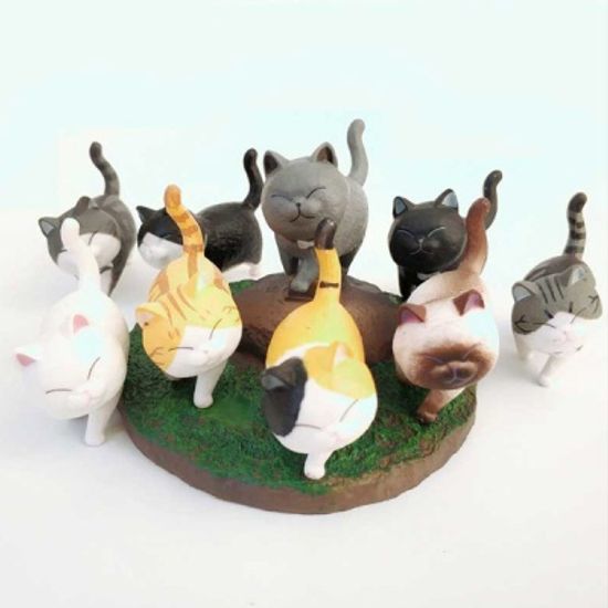 요염뚱냥이 고양이 패밀리 냉장고 자석 9개세트