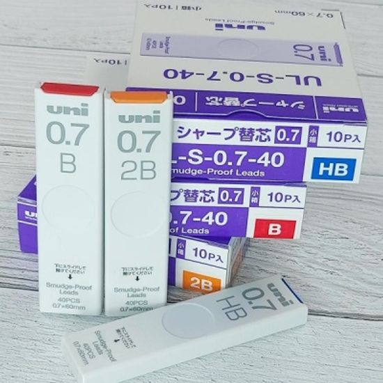 0.7mm 번짐없는 샤프심..유니 Smudge Proof 1갑(10통)