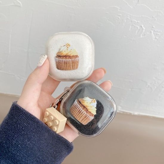 갤럭시 버즈2 프로 라이브 케이크 투명 글리터 케이스