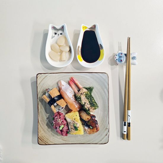 고양이 도자기 소스볼 미니접시 2p set