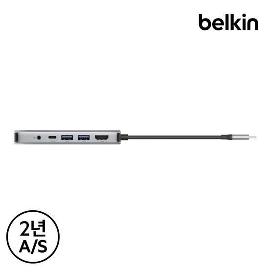 벨킨 7in1 C타입 멀티허브 100W충전 4K 60Hz AVC009fq