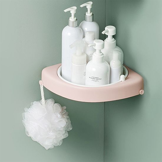 모던 심플 회전 욕실 코너 선반 1+1