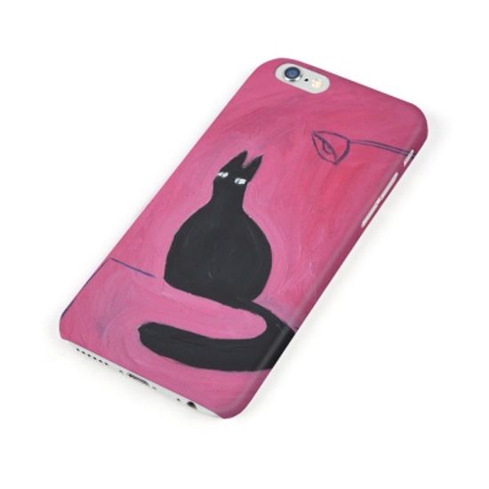 폰케이스 / Black cat on the dest