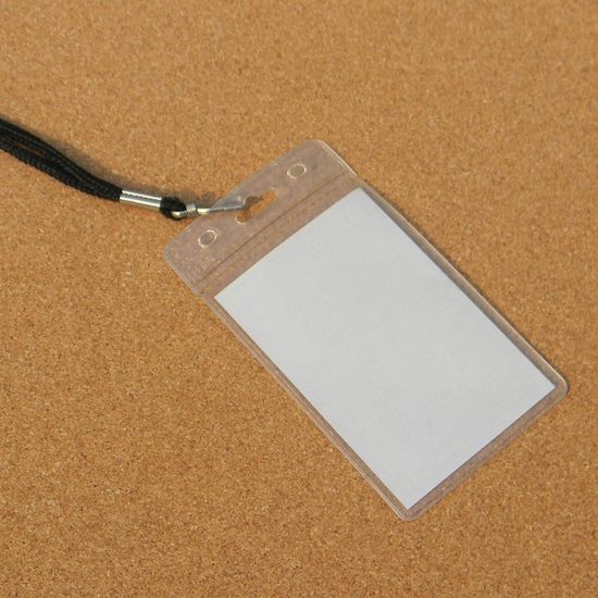PVC 500 목걸이 카드명찰 NT0025-세로형 1팩(20개입)