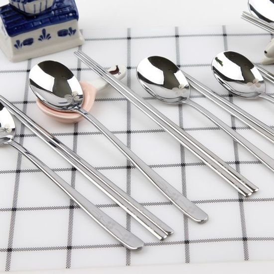 DMK 스테인리스 크로바 볼 수저 10P(W163BD3)